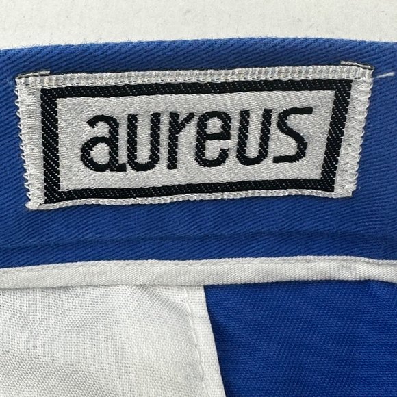 Aureus Men's Sz 36 Pant Pleated Raw Hem Needs To Be Tailored Blue New With Tags - Picture 5 of 16